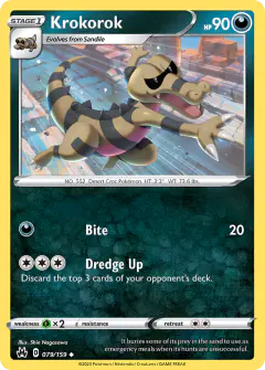 Krokorok Uncommon card from Crown Zenith