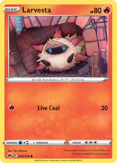 Larvesta Common card from Crown Zenith