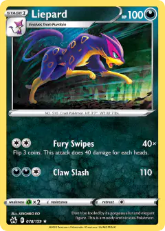 Liepard Rare card from Crown Zenith