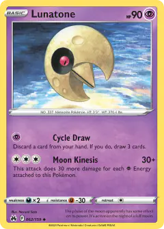 Lunatone Uncommon card from Crown Zenith