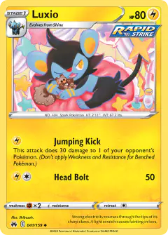 Luxio Uncommon card from Crown Zenith