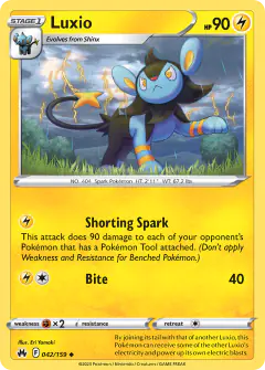 Luxio Uncommon card from Crown Zenith