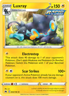 Luxray Rare card from Crown Zenith