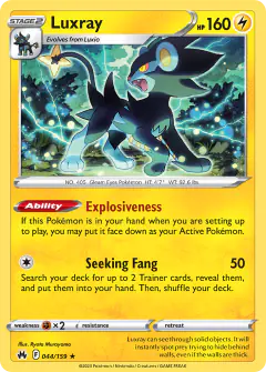 Luxray Rare card from Crown Zenith