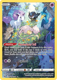 Mew Trainer Gallery Rare Holo card from Crown Zenith