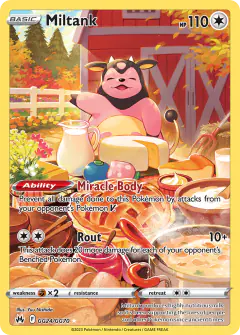 Miltank Trainer Gallery Rare Holo card from Crown Zenith