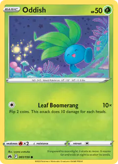 Oddish Common card from Crown Zenith