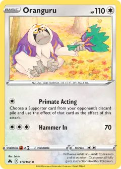 Oranguru Rare card from Crown Zenith