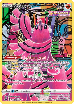 Oricorio Trainer Gallery Rare Holo card from Crown Zenith