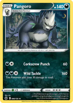 Pangoro Rare card from Crown Zenith