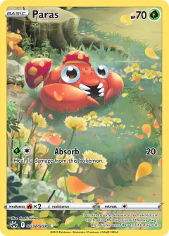 Paras Trainer Gallery Rare Holo card from Crown Zenith