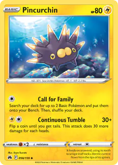 Pincurchin Uncommon card from Crown Zenith