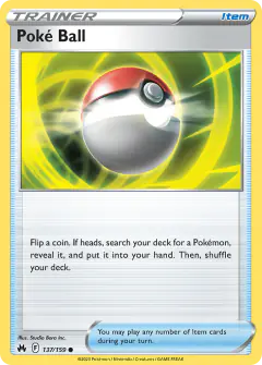 Poké Ball Common card from Crown Zenith