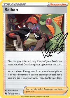 Raihan Rare Holo card from Crown Zenith