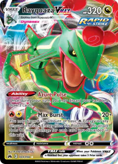 Rayquaza VMAX Rare Holo VMAX card from Crown Zenith