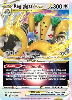 Regigigas VSTAR Rare Holo VSTAR card from Crown Zenith