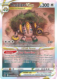 Regigigas VSTAR Rare Holo VSTAR card from Crown Zenith