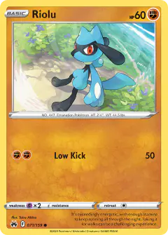 Riolu Common card from Crown Zenith