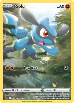 Riolu Trainer Gallery Rare Holo card from Crown Zenith