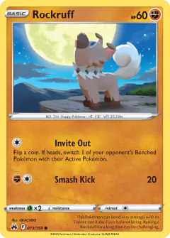 Rockruff Common card from Crown Zenith