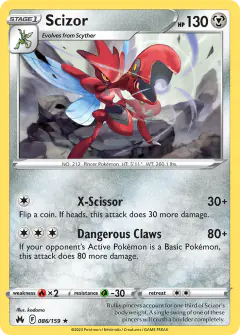 Scizor Rare card from Crown Zenith