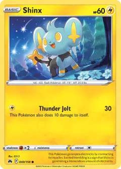 Shinx Common card from Crown Zenith