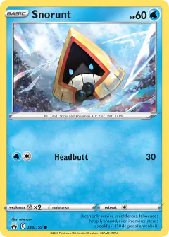 Snorunt Common card from Crown Zenith