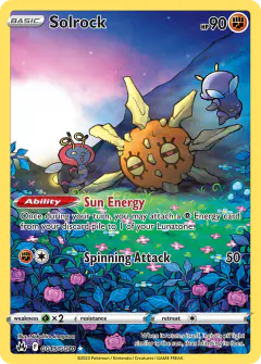 Solrock Trainer Gallery Rare Holo card from Crown Zenith