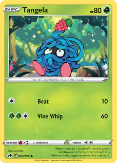 Tangela Common card from Crown Zenith