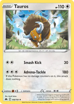 Tauros Rare card from Crown Zenith