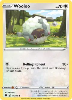 Wooloo Common card from Crown Zenith