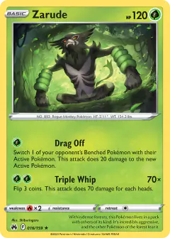 Zarude Rare Holo card from Crown Zenith