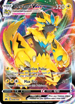 Zeraora VMAX Rare Holo VMAX card from Crown Zenith
