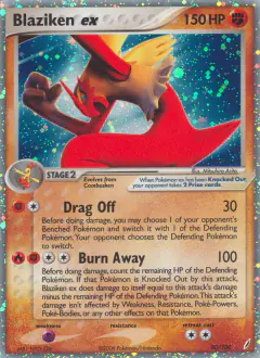 Blaziken ex Rare Holo EX card from Crystal Guardians