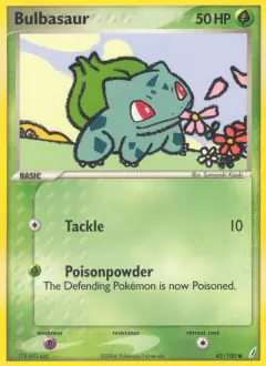 Bulbasaur Common card from Crystal Guardians