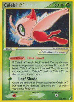 Celebi ★ Rare Holo Star card from Crystal Guardians