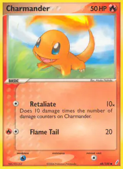 Charmander Common card from Crystal Guardians