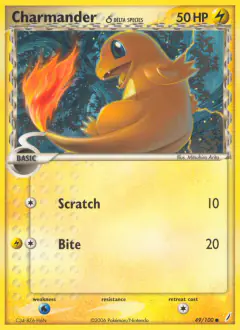 Charmander δ Common card from Crystal Guardians