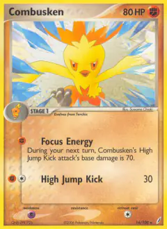 Combusken Rare card from Crystal Guardians
