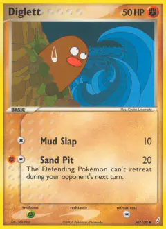 Diglett Common card from Crystal Guardians