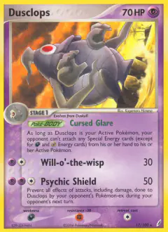 Dusclops Rare card from Crystal Guardians