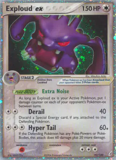 Exploud ex Rare Holo EX card from Crystal Guardians
