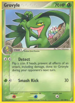 Grovyle Uncommon card from Crystal Guardians