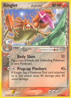 Kingler δ Rare card from Crystal Guardians