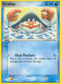 Krabby Common card from Crystal Guardians