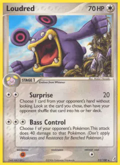 Loudred Rare card from Crystal Guardians