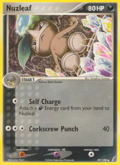 Nuzleaf Uncommon card from Crystal Guardians