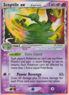 Sceptile ex δ Rare Holo EX card from Crystal Guardians
