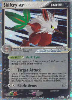 Shiftry ex Rare Holo EX card from Crystal Guardians