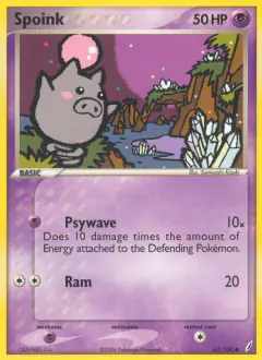 Spoink Common card from Crystal Guardians